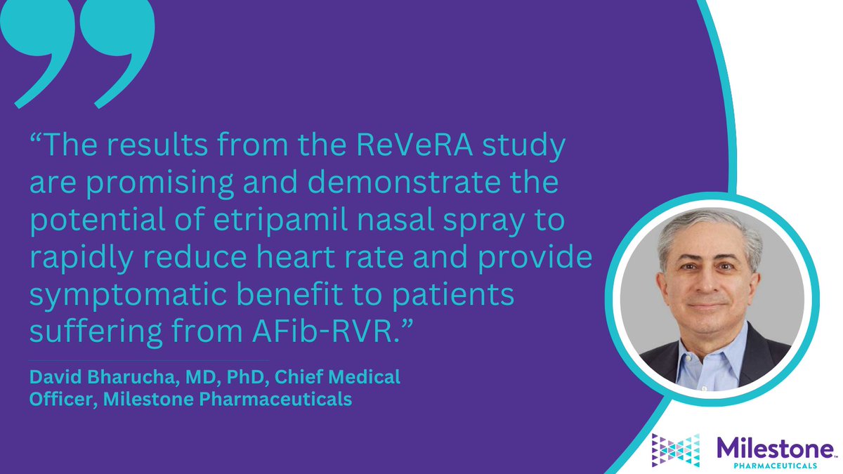 Today, we presented positive results from our Phase 2 ReVeRA clinical study evaluating patients with #AFib with RVR at #AHA23. The results were simultaneously published in <a href="/CirculationEP/">CircEP</a>. Learn more: bitly.ws/324ss