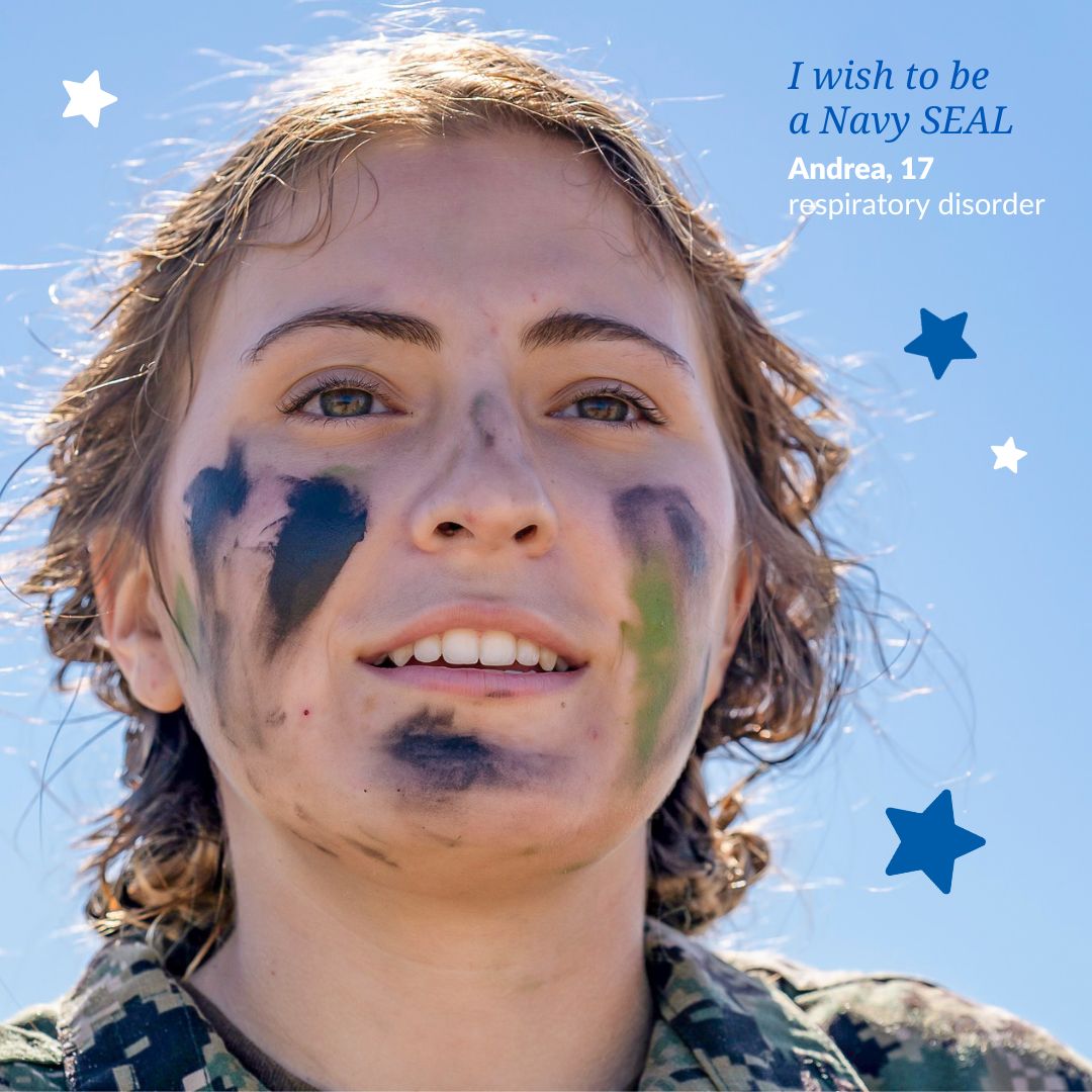 Make-A-Wish North Texas (@makeawishnt) on Twitter photo In honor of #VeteransDay, weāre sending thanks to the brave men and women who have served our country and inspired wish kids like Andrea. Andrea has the heart of a warrior and wished to be a Navy SEAL, sharing: āMy wish was an amazing experience.ā <a href="/MakeAWish/">Make-A-Wish America</a> <a href="/makeawishohkyin/">Make-A-Wish OKI</a> In honor of #VeteransDay, weāre sending thanks to the brave men and women who have served our country and inspired wish kids like Andrea. Andrea has the heart of a warrior and wished to be a Navy SEAL, sharing: āMy wish was an amazing experience.ā <a href="/MakeAWish/">Make-A-Wish America</a> <a href="/makeawishohkyin/">Make-A-Wish OKI</a>