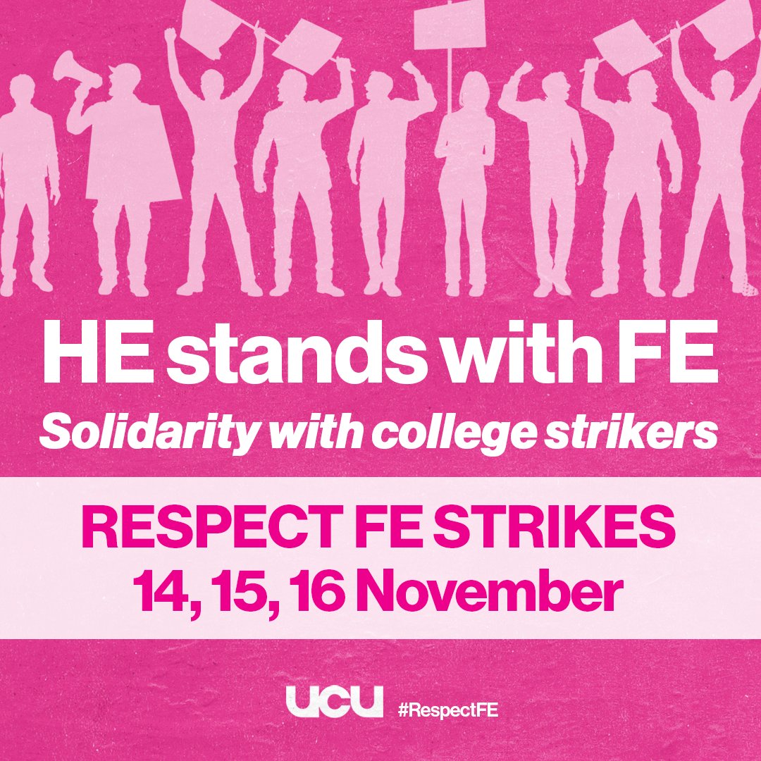 📢Higher education staff 📢 Share this graphic far and wide and show your support for your comrades fighting for fair pay in further education ✊ #RespectFE