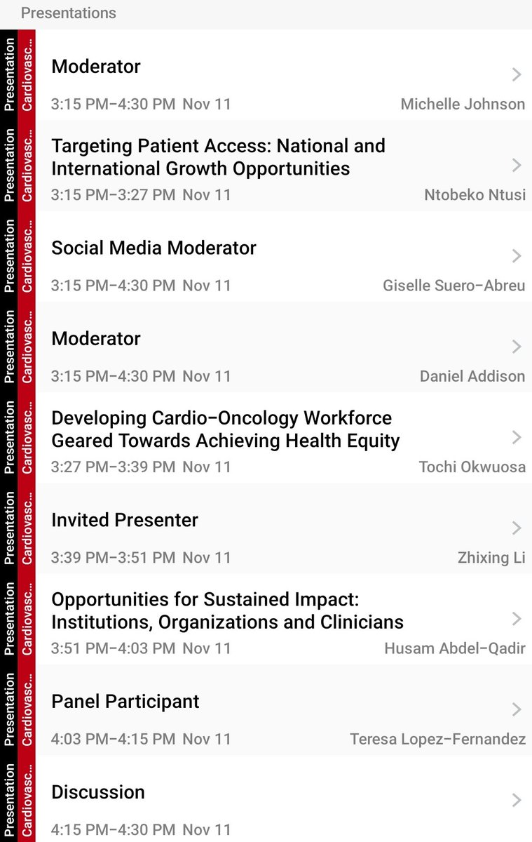 CampbellMDPhD's tweet photo. Important #AHA23 seminar #HealthEquity &amp; #CardioOnc ❤️🎗

Today 3:15, 204B

-Patient Access 🚪Dr Ntusi
-Developing #CardioOnc Workforce 🩺 @DrTochiOkwuosa 
-Opp 4 Impact 🏥 Dr Abdel-Qadir
-Panel @TeresaLpezFdez1 

Mod @md_addison Dr Johnson @GiselleSA_MDPhD

#cardioTwitter #CLCD https://t.co/CXQ1gpr8BS