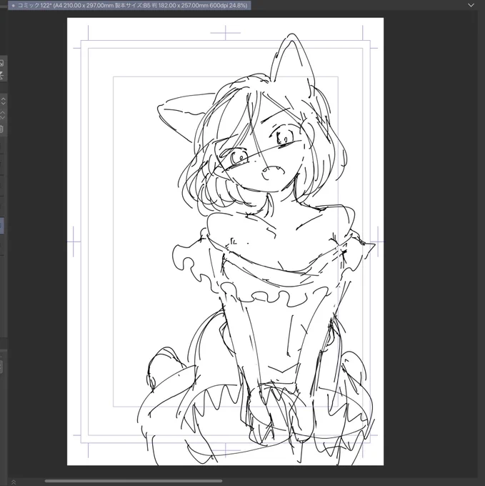 折角だから描きかけたラフだけでも見て 