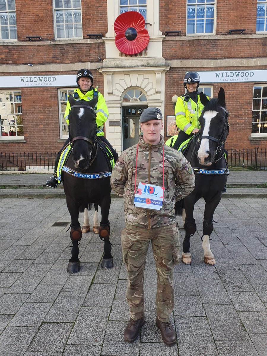 Pilton and Blaise have been patrolling in Taunton this week 🐴 #mountedpatrols