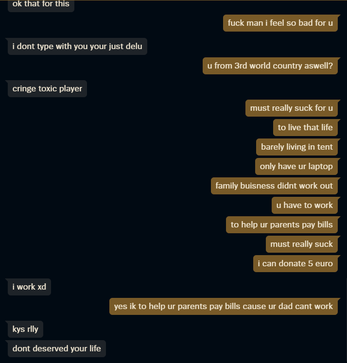 why is league so toxic? telling me to end my life :(