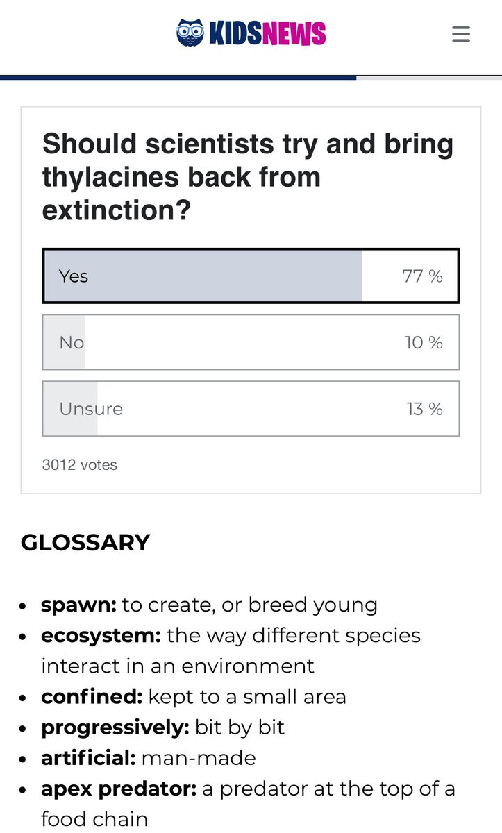 77%!!! For the 23% that says no or is unsure, @itiscolossal will be launching a Tasmanian hub on our website soon to answer more questions and provide a questions / comments submission portal on our website that our team and the broader committee can provide answer to.