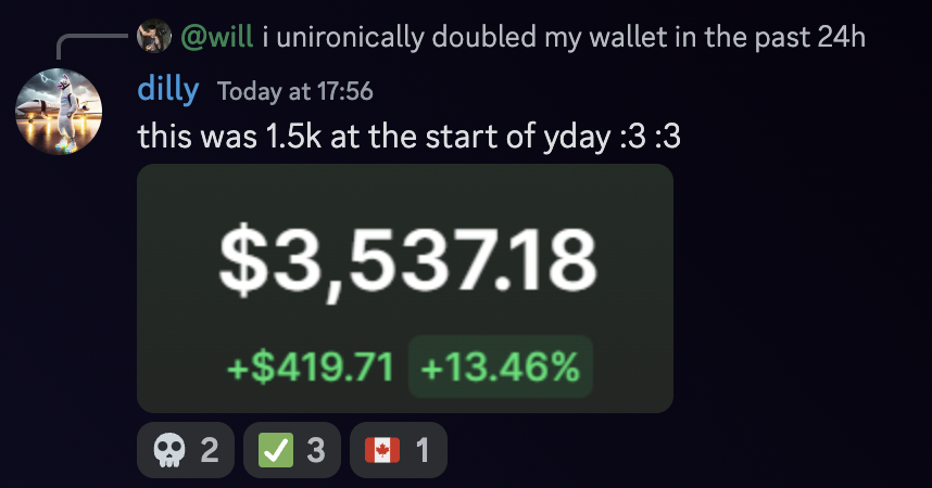 nftuniversi's tweet photo. NFTU members carrying a trend. 🤣
Shitcoin Season 🤑 https://t.co/vOD6o9mCbA