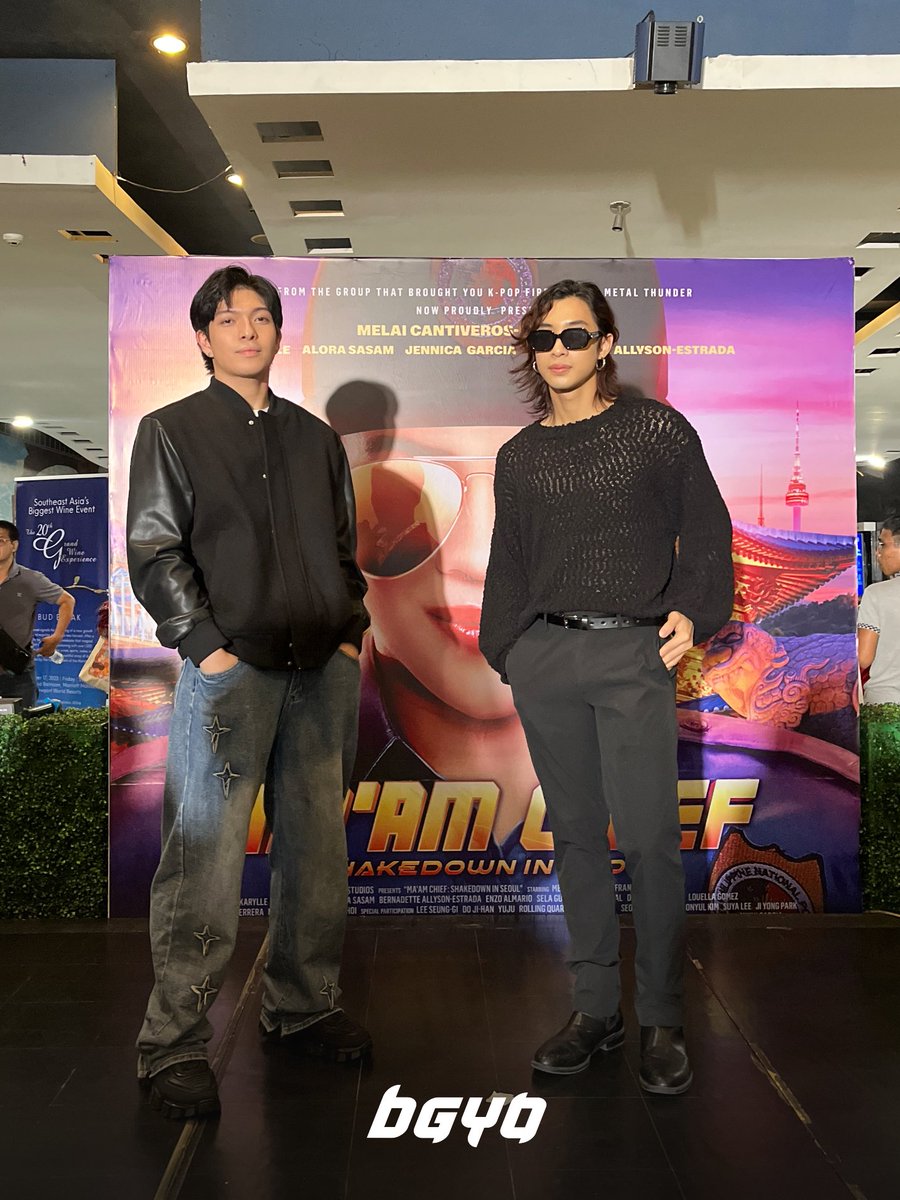 bgyo_ph's tweet photo. #BGYO | What a fantastic mix of action and laughs! Congratulations Ms. @kringkim on your directorial debut! Thank you so much for inviting us to 'Ma'am Chief: Shakedown in Seoul' premiere! π
#MamChief
#MamChiefPremiereNight
@pulpstudiosph https://t.co/3cGimOhs1Z