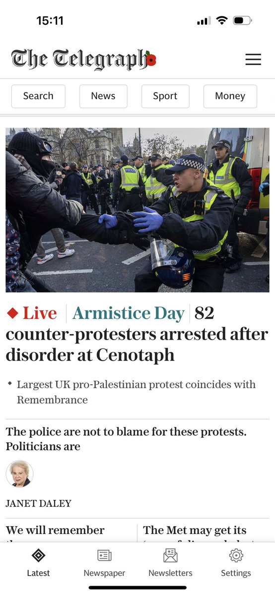 The biased media need to stop gaslighting people. There was NO disorder or arrests made at the #Cenotaph. Police are now arresting people around the #WhiteHorsepub in South London? Probably for thought crimes & to justify the overtime.