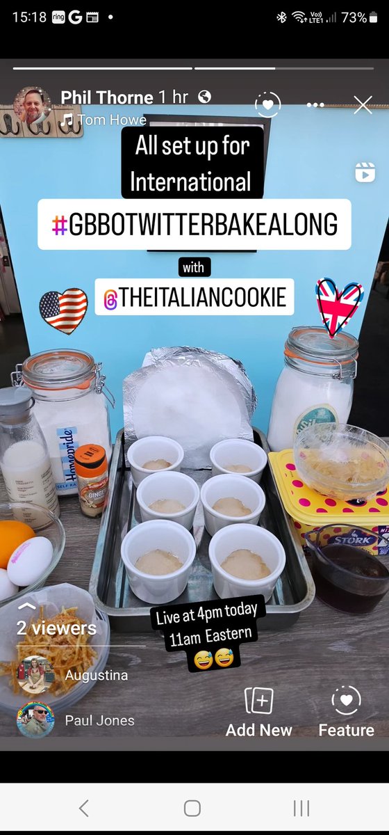 Not long  now till international #gbbotwitterbakealong 😄
Will you be joining us?
<a href="/thebakingnanna1/">The Baking Nanna</a> <a href="/Rob_C_Allen/">Robert Allen</a> <a href="/TinaZaccardi1/">Tina Zaccardi</a>