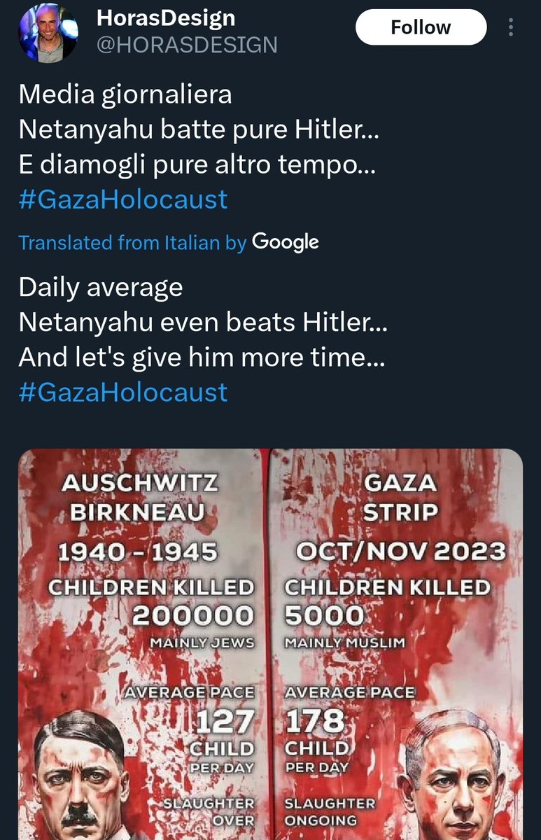 Utterly fucking demented. I really wish antisemites would stop forcing me to defend Netanyahu. I can't help but admire 'slaughter over', by the way. 'Why do we give Hitler such a hard time? He stopped killing people almost eighty years ago!'