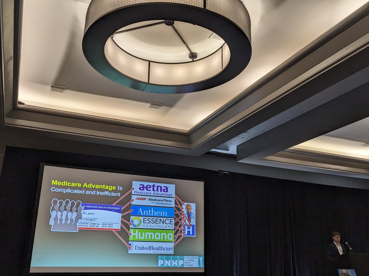 James Waters of <a href="/snahp_national/">Students for a National Health Program</a> on Medicare vs Medicare Advantage: "as you can see the vibes are off"  #PNHP2023