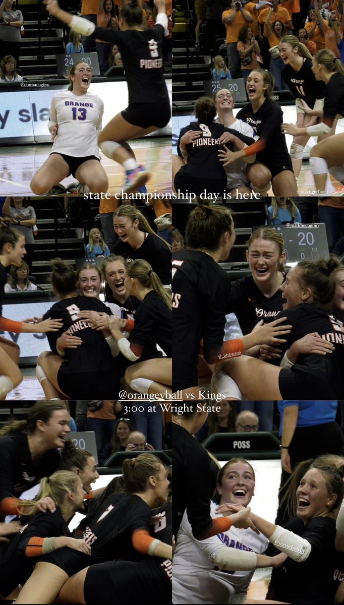 Storied Rivals® (@storiedrivals) on Twitter photo State championship day is here.
<a href="/Orangevball/">Orange Volleyball</a> will return to Wright State here soon for the D1 State Final vs Kings at 3:00
We’ll have a brief recap of yesterday’s Semifinal win early this afternoon 🤝 State championship day is here.
<a href="/Orangevball/">Orange Volleyball</a> will return to Wright State here soon for the D1 State Final vs Kings at 3:00
We’ll have a brief recap of yesterday’s Semifinal win early this afternoon 🤝