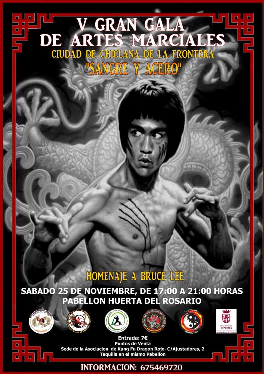 chiclana's tweet photo. V Gran Gala de Artes Marciales "Ciudad de Chiclana de la Frontera", el 25 de noviembre en el Pabellón Huerta del Rosario. https://t.co/GRIkESBL3f