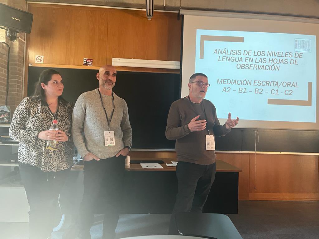 Antonio Romero, Ángel Díaz y María Deseada López, EOI de Andalucia. Rúbricas de mediación por niveles, enfoque teórico y práctico. #GIELE2023