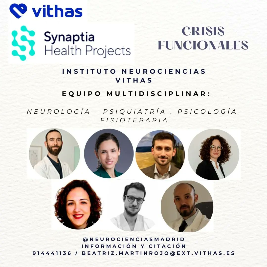 📢📢📢 El Instituto de Neurociencias Vithas Madrid crea la primera unidad transdisciplinar en el abordaje de #Crisis #Funcionales en España 🧶