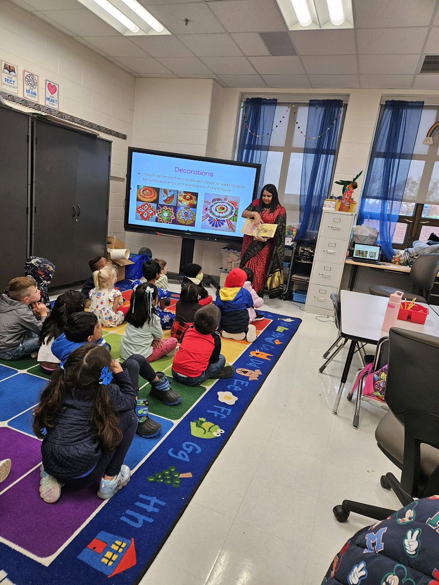 Thank you Mrs. Jani for teaching us about Diwali and your families traditions. #GoGPGators <a href="/GoshenPostES/">Goshen Post ES</a> Happy Diwali to those who celebrate. 🪔
