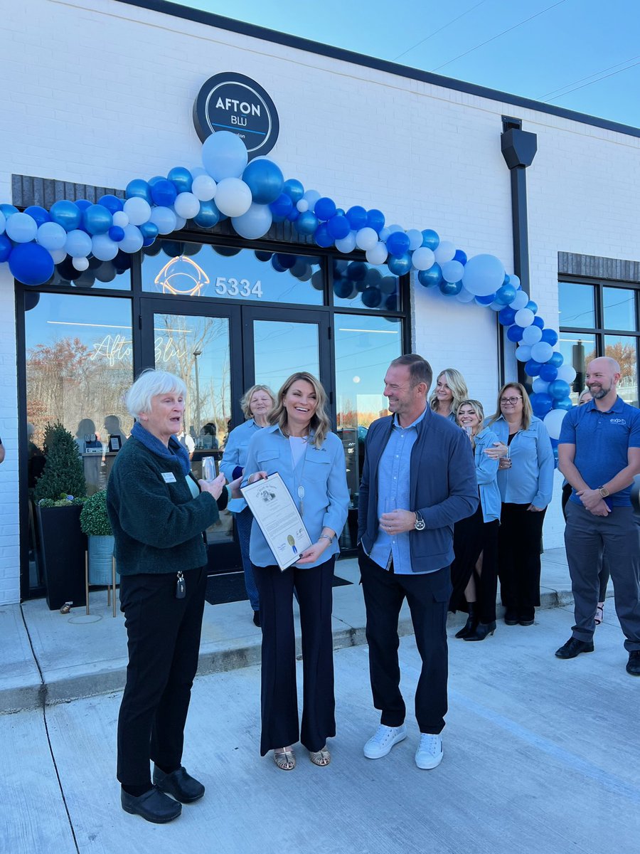ChristoffGroup's tweet photo. Congratulation’s to @afton_blu salon on their one year anniversary at our Hondros Crossing Development.  Thank you to everyone that attended this special event including @MaryLightbody . 

@TinaChristoff @livy_christoff 

#celebration #hairsalon https://t.co/PUgj5VD3A3