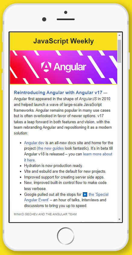 mirzaleka's tweet image. All out Angular
#Angular #Angular17 #JavaScriptWeekly