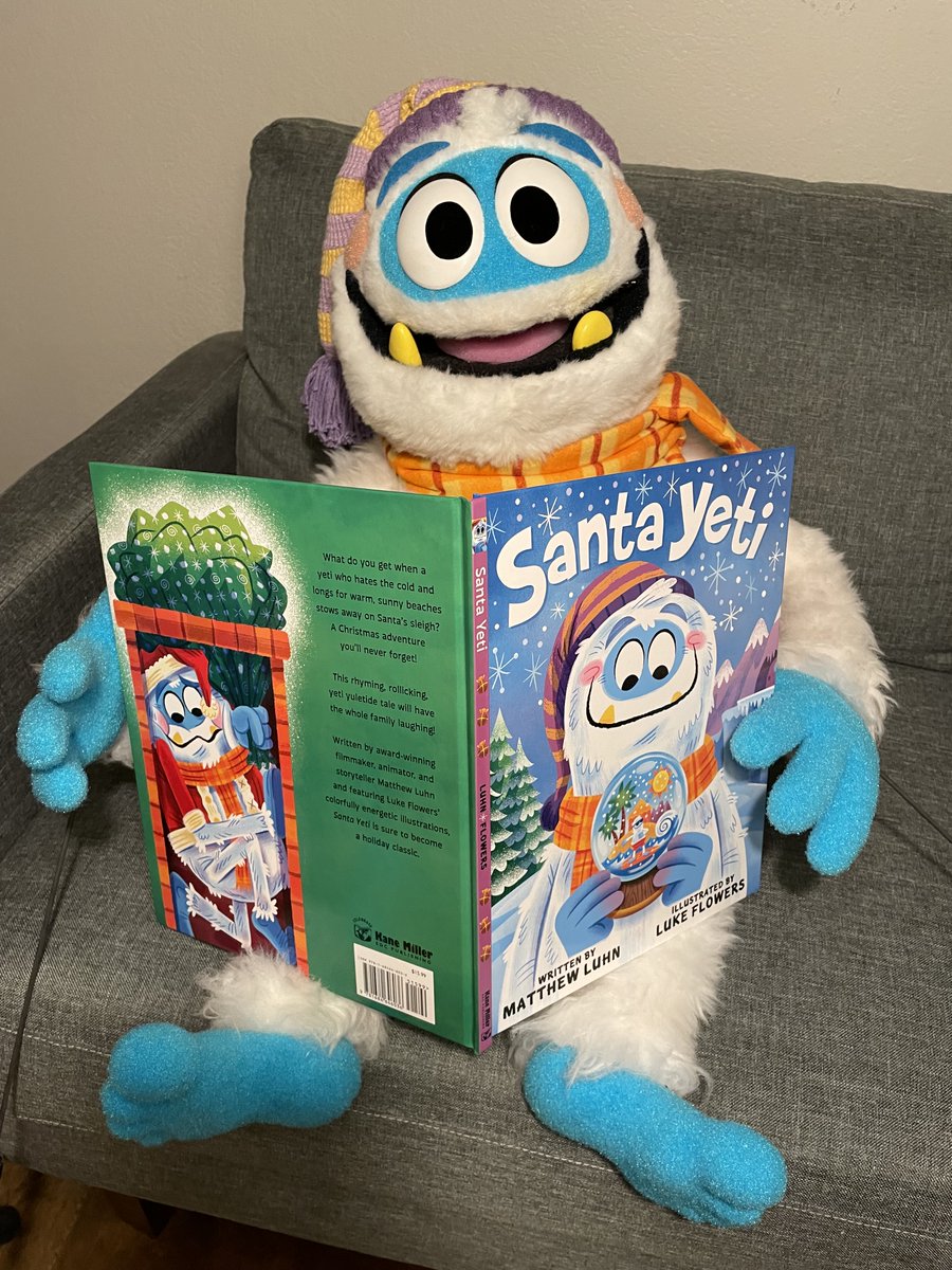 Frank is ready for storytime w/ @MatthewLuhn & me! Please, join us on our #SantaYeti San Francisco Book Tour, THIS WEEKEND: 11/11 @BNBuzz El Cerrito 1 pm 11/12 The Reading Bug 11 am 11/12 @BNBuzz Concord 2 pm We will have storytime, crafts, drawing activity, prizes & more!