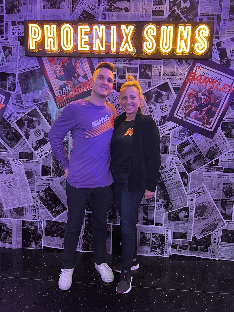 JustinNuckols's tweet photo. @Mishbia15 @Suns Would love to give my mom, a lifelong Suns fan an opportunity to see the new team! She tracked Suns player stats by hand as a kid to compare to end of game broadcast…she knows ball 😆💯 https://t.co/MTt39NFVLt
