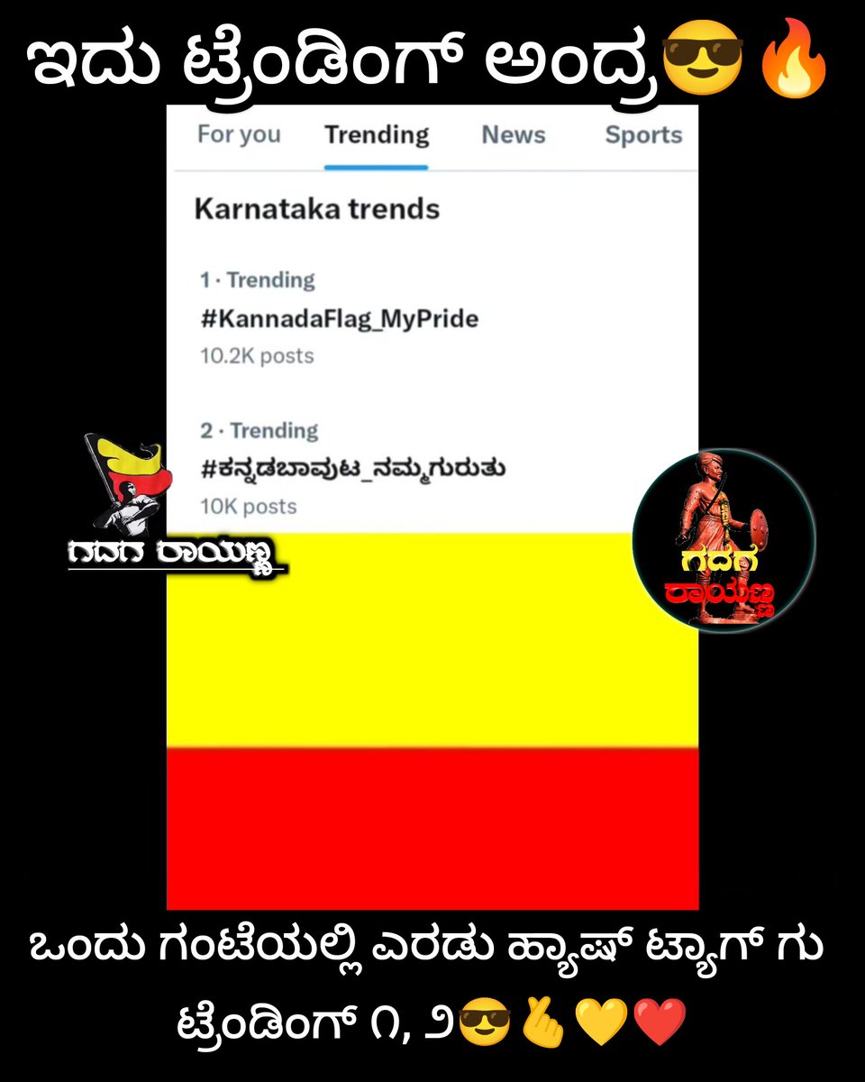 gadag_rayanna's tweet photo. ೧೦೦೦೦+ ಕ್ಕಿಂತ ಅಧಿಕ ಟ್ವೀಟ್ ಗಳು...
#ಕನ್ನಡಬಾವುಟ_ನಮ್ಮಗುರುತು
#kannadaflag_mypride
#ಕನ್ನಡನಾಡು
#ಕನ್ನಡಬಾವುಟ_ನಮ್ಮಗುರುತು
#kannadaflag_mypride
#ಕನ್ನಡತ್ವ #kannadatva
#hunagund #hunagunda
#immadipulikeshimaharaj
#kannadanaadu #karnatakatourism
#gadag #nammagadag #gadagdistrict
#gadaga https://t.co/QfTPopC5g0