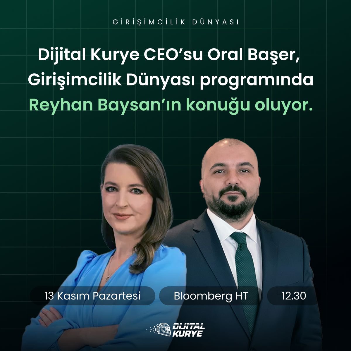 Dijital Kurye (@dijitalkurye) on Twitter photo Yarının Girişimcilik Dünyasını Konuşuyoruz! 🚀
🌐 Dijital Kurye CEO’su Oral Başer, 13 Kasım Pazartesi günü saat 12.30'da Bloomberg HT'de <a href="/reyhanbaysan/">Reyhan Baysan</a>'ın canlı yayın konuğu oluyor.
💡 Dijital Kurye'nin inovatif yolculuğuna ve geleceğe dair heyecan verici planlarına tanık olun. Yarının Girişimcilik Dünyasını Konuşuyoruz! 🚀
🌐 Dijital Kurye CEO’su Oral Başer, 13 Kasım Pazartesi günü saat 12.30'da Bloomberg HT'de <a href="/reyhanbaysan/">Reyhan Baysan</a>'ın canlı yayın konuğu oluyor.
💡 Dijital Kurye'nin inovatif yolculuğuna ve geleceğe dair heyecan verici planlarına tanık olun.