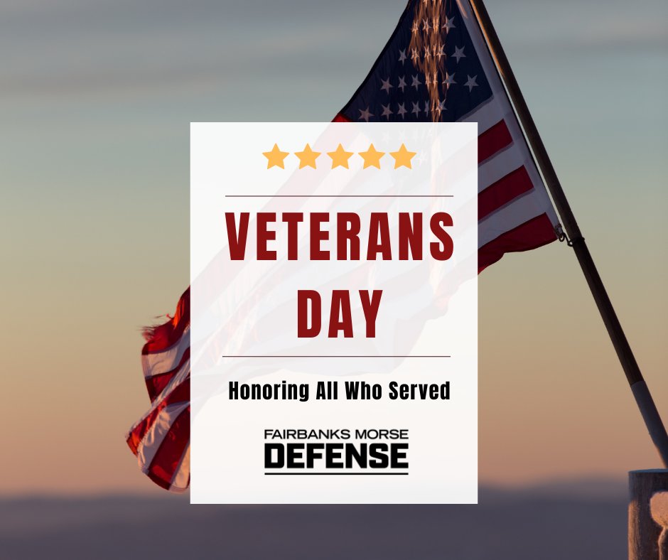 FairbanksMorse's tweet image. On this #VeteransDay, we pause to express our deepest gratitude to the brave men and women who have served and continue to serve our great nation.

#stackingthedecks #VeteransDay