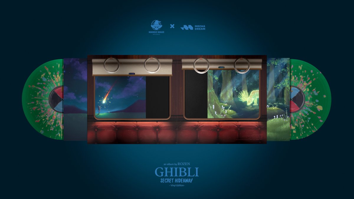TheMangoMage's tweet photo. 🌠✨"Ghibli Secret Hideaway" vinyl by Rozen✨🌠
                      🔥🚀PREORDERS LIVE🛍️🔥

🌟Limited Edition Variants 🌟
📦Collector's Packaging📦
🎨Breathtaking Art🎨
ORDER at:https://t.co/rZ8BC9SIvV #VinylPreorder #StudioGhibli #vinylcommunity  #vinylrecords  #Soundtrack https://t.co/JcVzAHKaQr