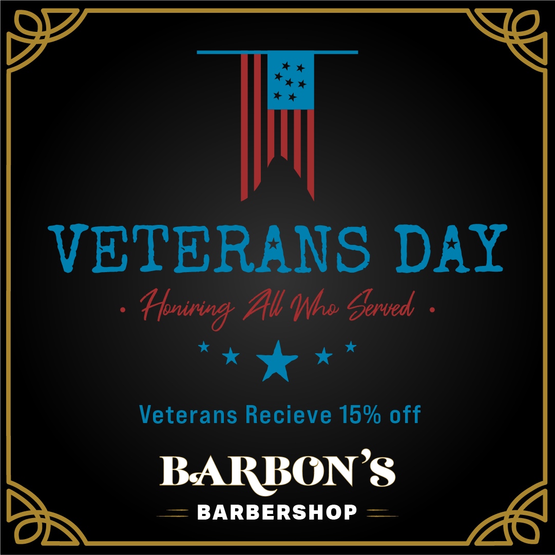 BarbonsBarber's tweet photo. Today, we remember and celebrate the selfless service of our veterans. 🇺🇸 Their courage, sacrifice, and commitment to our country are an inspiration to us all. Let's show our gratitude and support for these heroes. 🙌❤️ #VeteransDay #HonorThem #Gratitude https://t.co/zzmZyZQ3mq
