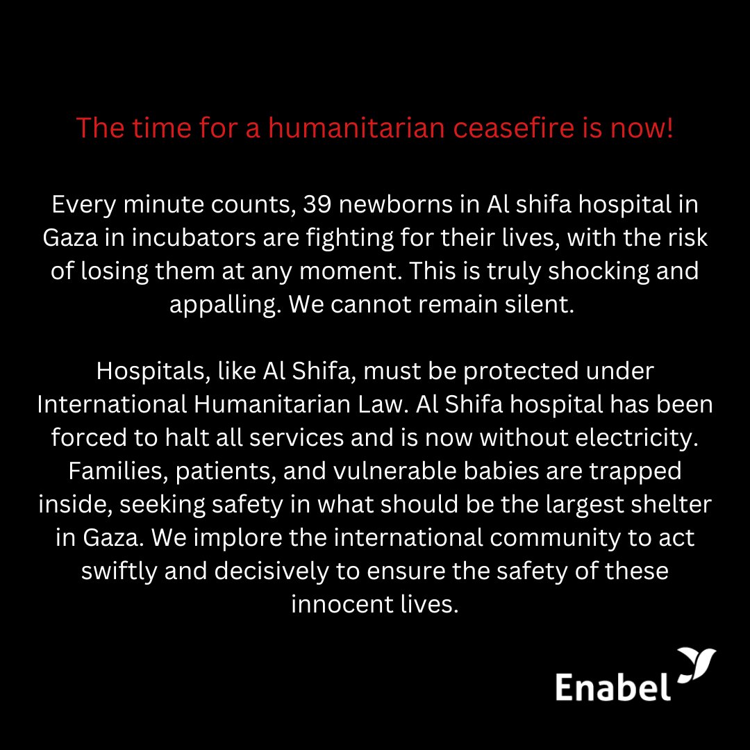 An immediate ceasefire is needed now in #Gaza!