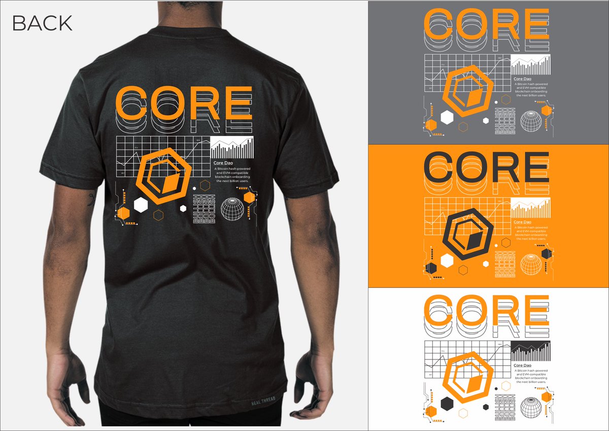 Coredao_Org's tweet photo. The #Coretoshis have spoken, here are the winners of the Core t-shirt design contest 🔥

Thank you to all Coretoshis who participated. This is what a passionate and skilled community is capable of! https://t.co/BtBPEmqNY9