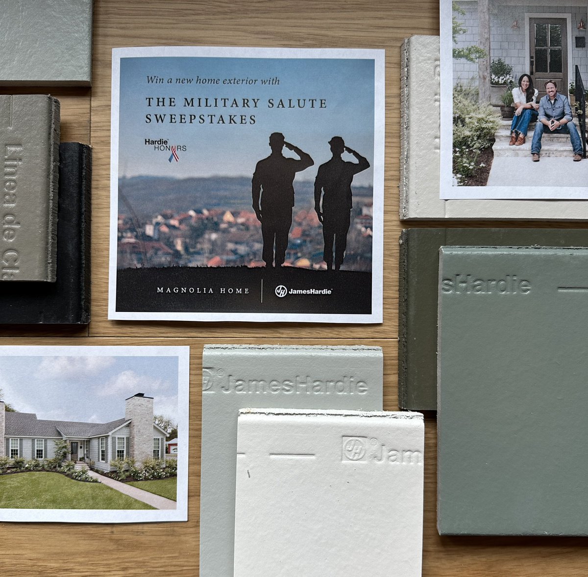 .@JamesHardie is giving away new siding from the #MagnoliaHome | #JamesHardie Collection! U.S. military members and veterans, head over to @JamesHardie to learn more about the #HardieHonors rebate program and see if you qualify for ”The Military Salute” Sweepstakes. #MagnoliaHome