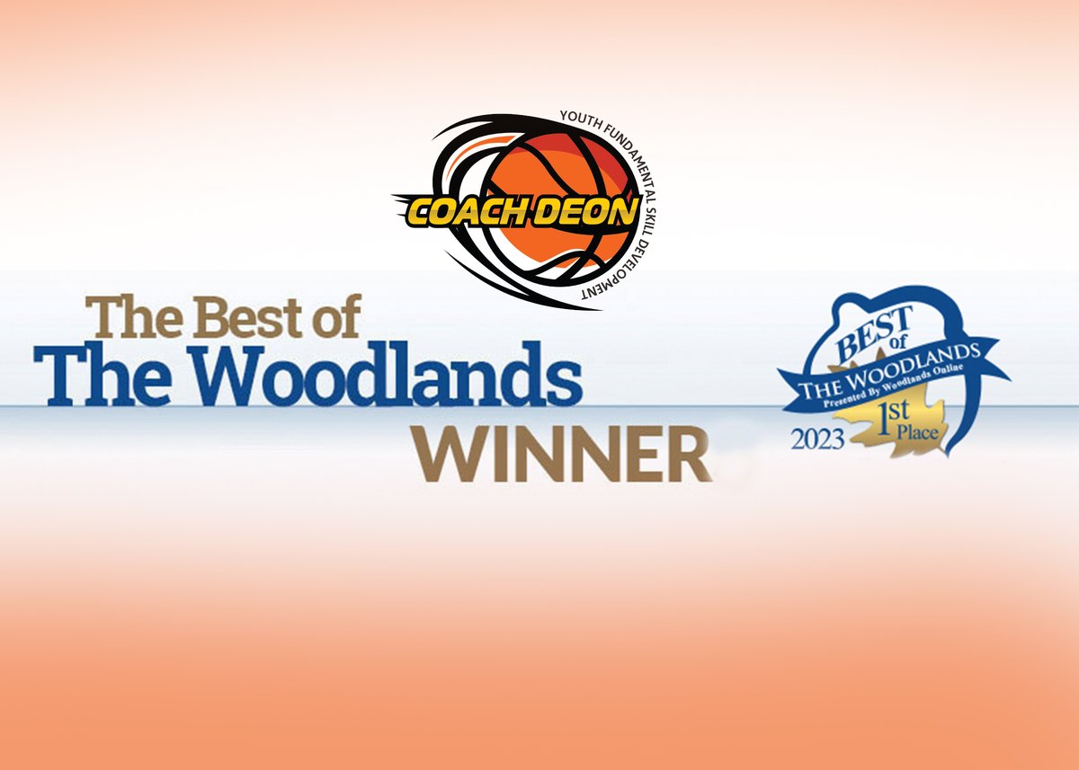 THE WOODLANDS November 3, 2023 -- Coach Deon LLC Fundamental Youth Basketball Training has been selected for the 2023 Best of The Woodlands Award in the Basketball Club category by The Woodlands Award Program.