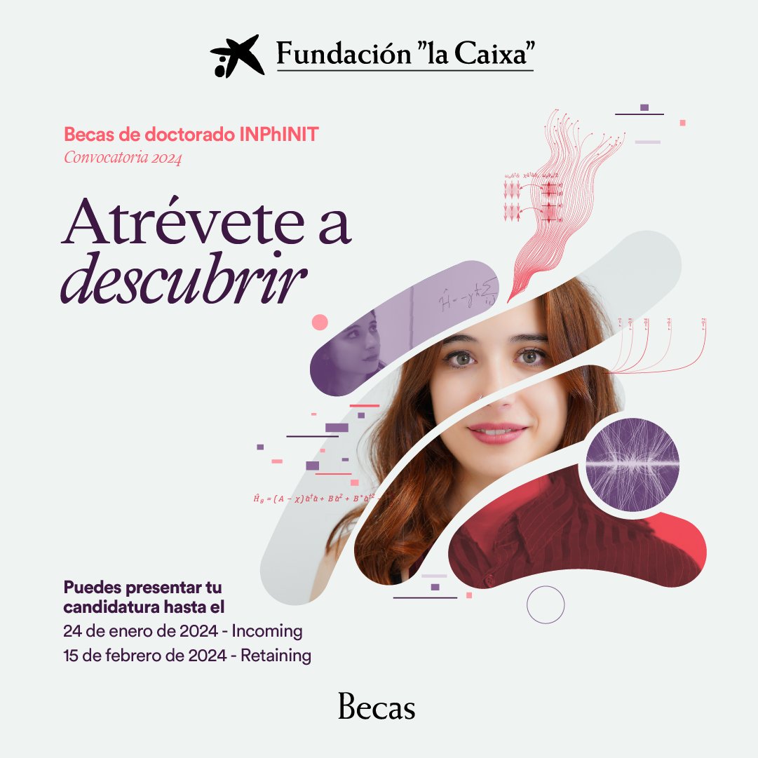 🌟 Attention early-stage researchers! 

@FundacionLaCaixa offers an opportunity at the Institute for Theoretical Physics #IFT in Madrid.

Explore diverse fields like String Theory and Quantum Information with 4-year PhD positions! #BecariosFLC

🗓️Jan 24th
ift.uam-csic.es/en/jobs/la-cai…