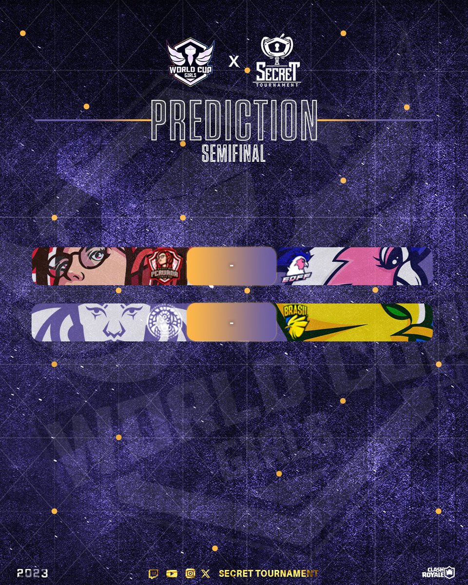 #WCG_S3 #ClashRoyale

Aún tienes dos oportunidades más de sumar puntos, y ganar el PASS ROYALE DIAMANTE con nuestra dinámica de predicciones.

Coméntanos la imagen con tus predicciones, toma un screenshot y súbelo a nuestro servidor de discord.

🔗 • discord.gg/qcduxP57