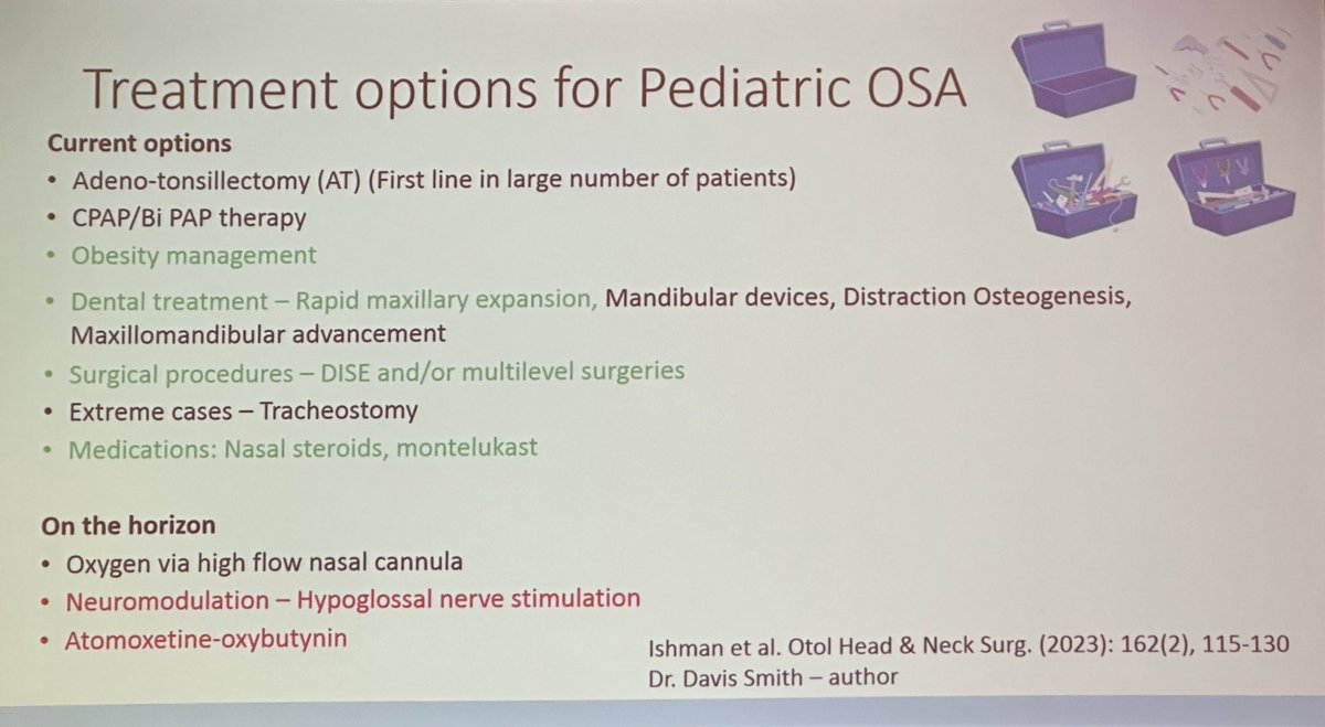 BSeay05's tweet photo. Current and possible future treatments for pediatric asthma obstructive sleep apnea
#PedSleepMedConf https://t.co/Q8wrK3x0iv