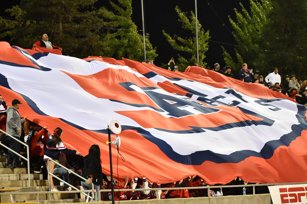 thesangerscene's tweet image. SHS Apache fans showed up at playoff game vs Clovis East. #ApachePride
