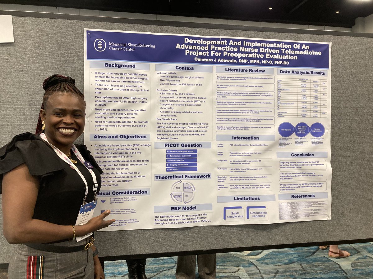 Dr. Adewale, DNP, MPH, FNP-BC, presents her work utilizing telemedicine in the pre-operative space! Well done! ⁦@APSHOorg⁩ #JADPROLive