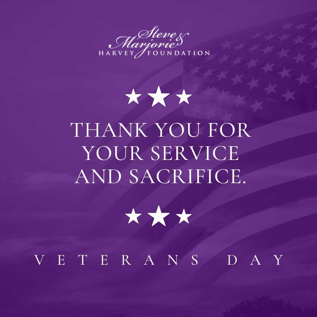 The Steve and Marjorie Harvey Foundation wants to honor all who have served our country. We truly thank you for your service and sacrifice. Happy Veteran's Day. #VeteransDay #HonoringOurVeterans #SMHF