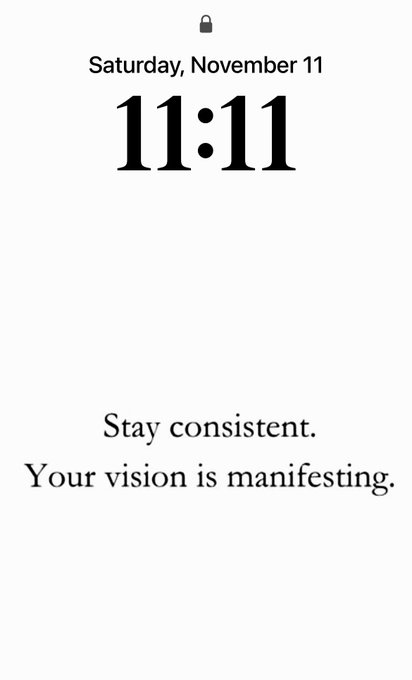 Huge day for me. 11:11 11/11. It starts with one. 🙏  Make a wish. Set an intention. Craft your dream