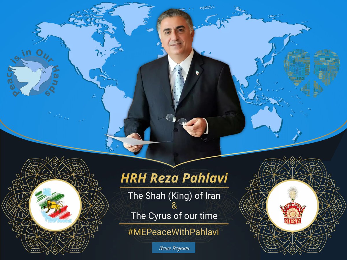 Nemo_Regnum's tweet photo. ساعت ۵.۵ صبح یکشنبه به وقت تهران، طی مراسمی جایزه «صراحت کلام» لینکلن به رضاشاه دوم اعطا میشه.
تا جایی که می‌تونیم باید هشتگ‌های انگلیسی مرتبط با ایشون رو ترند نگه داریم.
#MEPeaceWithPahlavi #KingRezaPahlavi https://t.co/T6v1qf8le0