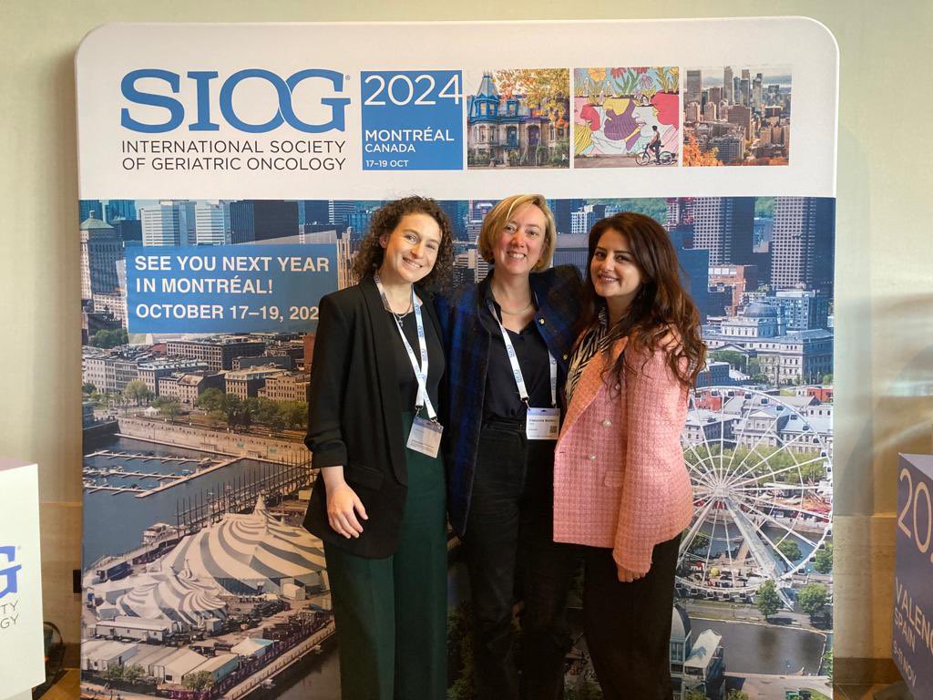 So happy and proud 👏🏻 to work with those 2 amazing women @Yules86 @layalerached @YoungSIOG @SIOGorg @GustaveRoussy #SIOG2023 Safe returns to everyone 🌏🌍🌎 See you next year 🇨🇦🍁