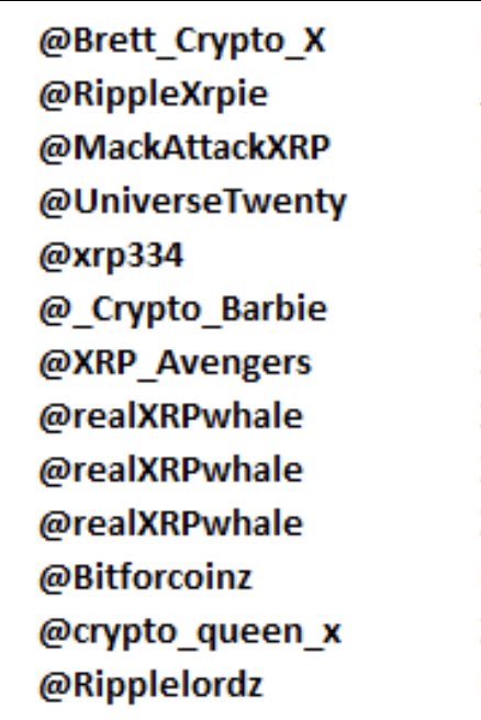 24hrscrypto1's tweet photo. Dear #XRPCommunity 

Make sure you have everyone listed below BLOCKED.

If you’re on that list, you should be ashamed of yourself for promoting useless projects and taking PEOPLES $XRP 

One more thing, each one of you define as a “con artist” Low life greedy bastards. 

YOU KNOW THE COIN YOU PROMOTE TO THE COMMUNITY WILL NOT LAST 3 YEARS. ZERO UTILITY.

Oh yeah- not to mention the leader @cryptoassetsguy   <— block. 

#XRP #XRPArmy #XRPHolders