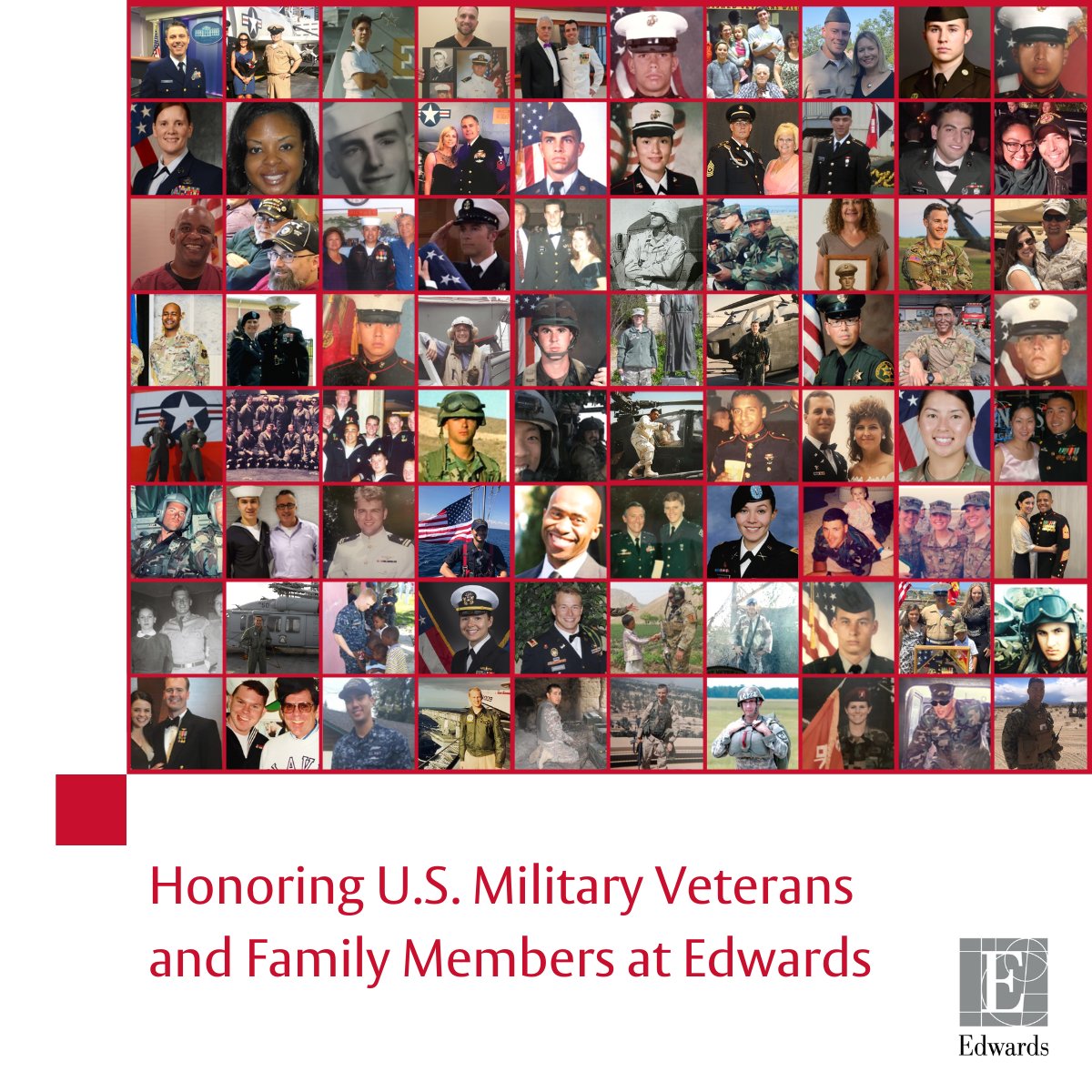 On #VeteransDay, we salute Edwards employees and their family members who served our country. We’re grateful for your service, sacrifice and dedication. 🇺🇸