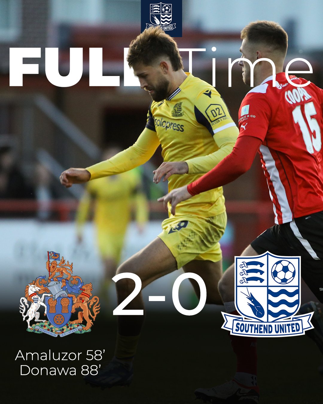 Southend United FC on X: Our unbeaten run comes to an end.   / X