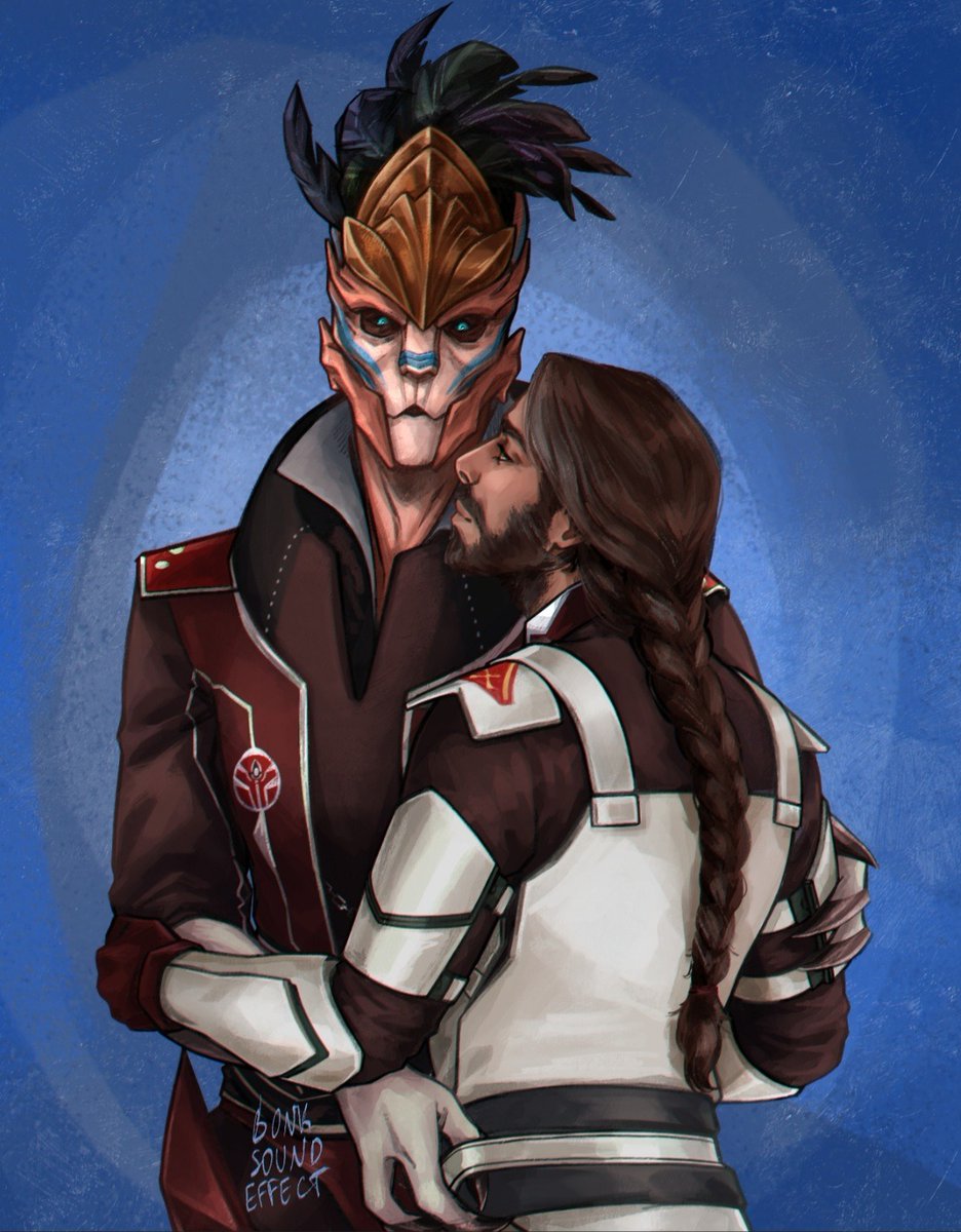 Commission for <a href="/LouAndPuns/">Biglou</a> of their OCs Ales and Eli
#MassEffect
