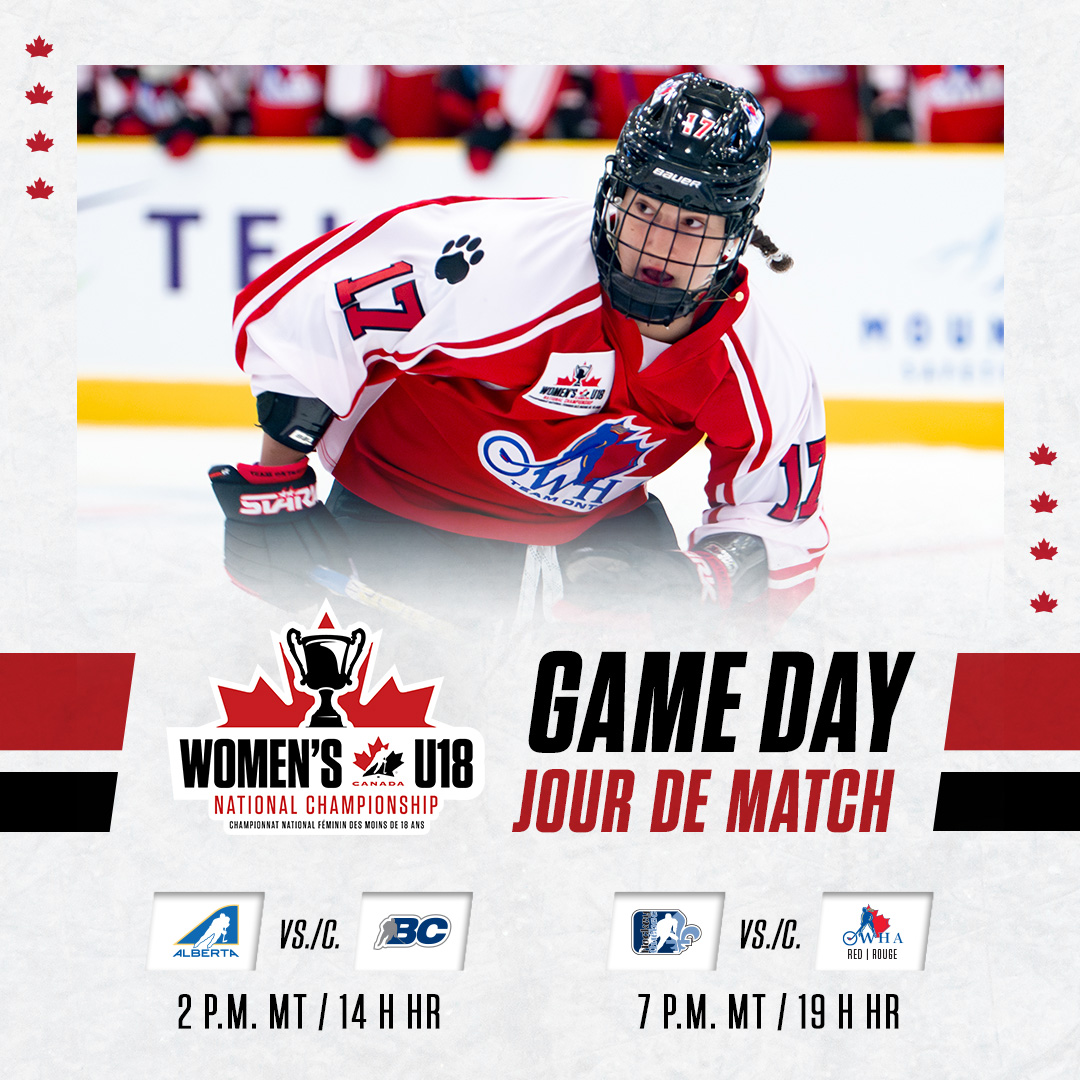 HockeyCanada's tweet image. GAME DAY! Medals are up for grabs at #U18Nationals in @citydawsoncreek! 🥇🥈🥉

JOUR DE MATCH! Les médailles seront remises au #NationalM18 à Dawson Creek. 🥇🥈🥉

🏒 HockeyCanada.ca/U18Nationals
🏒 HockeyCanada.ca/CNFM18