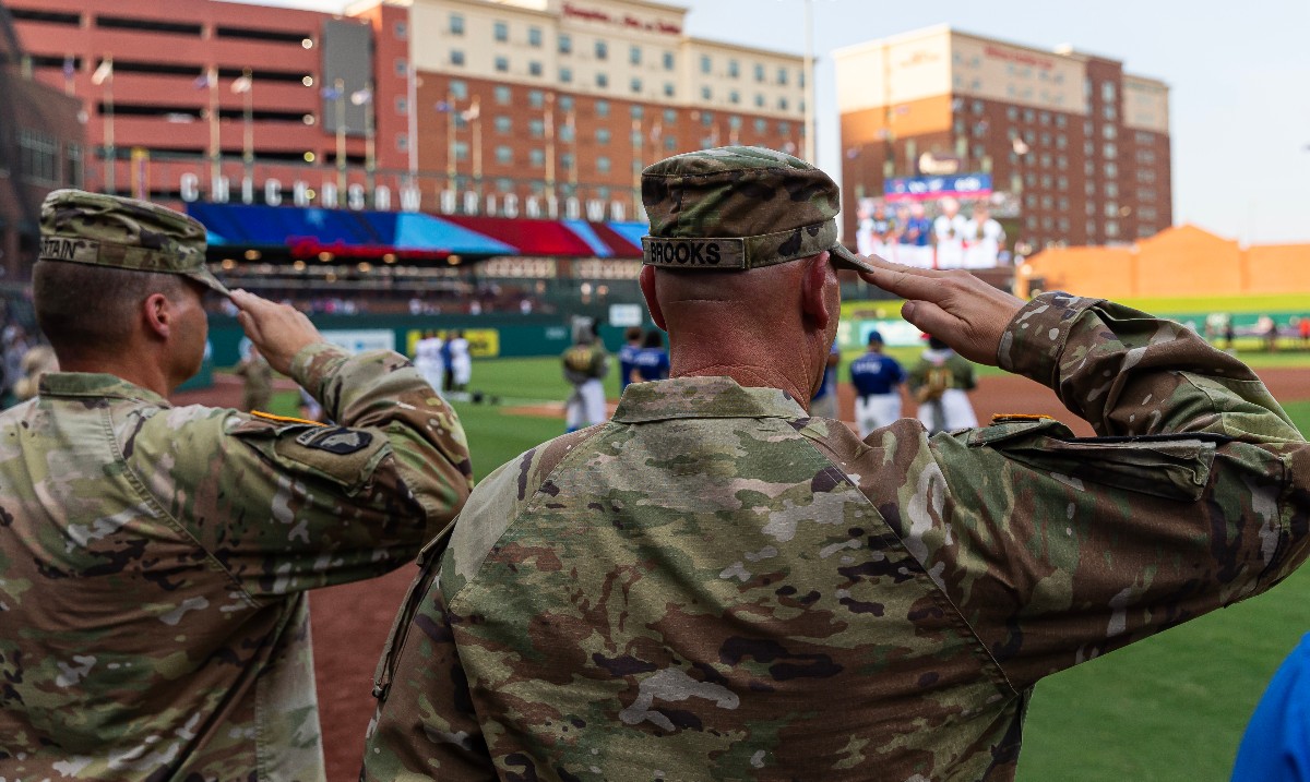 Thank you to all the brave men and women who have served our country. This Veteran's Day, the OKC Dodgers salute YOU 🇺🇲 ❤️