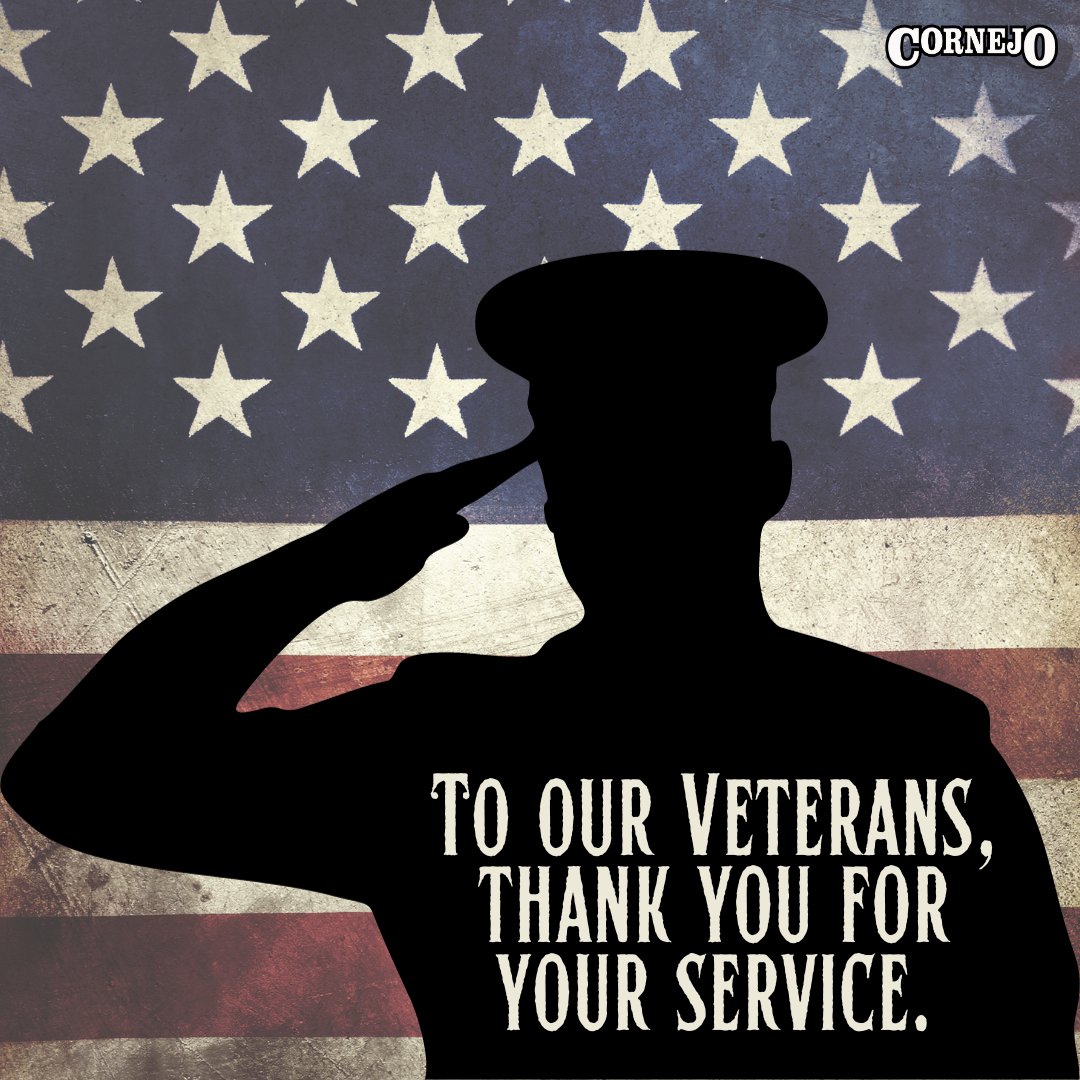 Today, we honor all the men and women who have served our country at home and abroad. To all our veterans, thank you for your service and bravery. #CornejoVeterans #CornejoCrew #VeteransDay