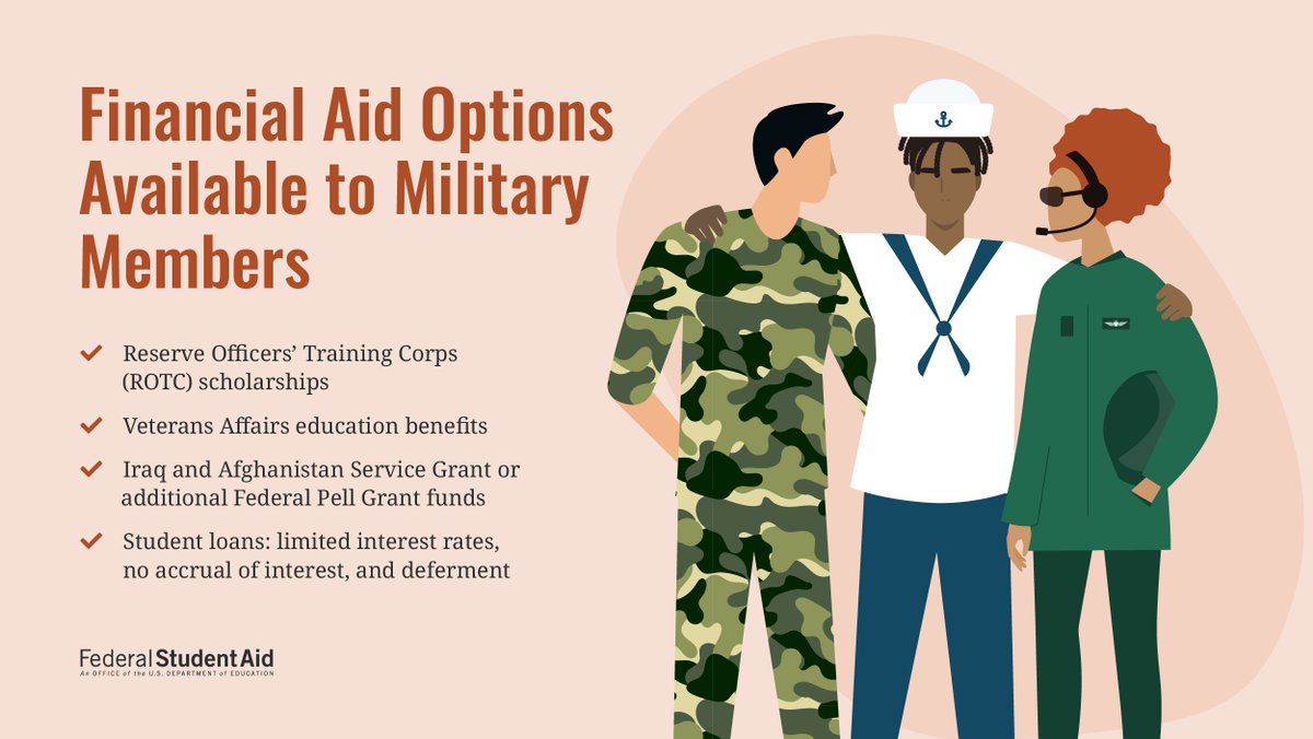This #VeteransDay we thank all who have served in our military. ​ Whether you’re in the military or part of a military family, explore financial aid options available to help pay for your higher education. ​ Learn more in our recent Spaces recording: twitter.com/i/spaces/1eaKb…