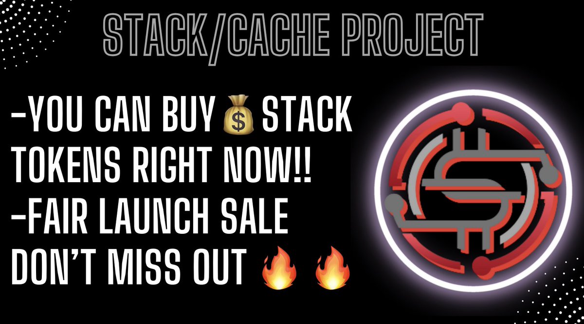 misscrypto69's tweet image. Introducing Stack Cache, a new layer 2 defi project launching on the bsc block chain with future plans to expand to other blockchain as the project matures. We are a community banking DAO that is community driven, which means no one person controls how the project runs or evolves…